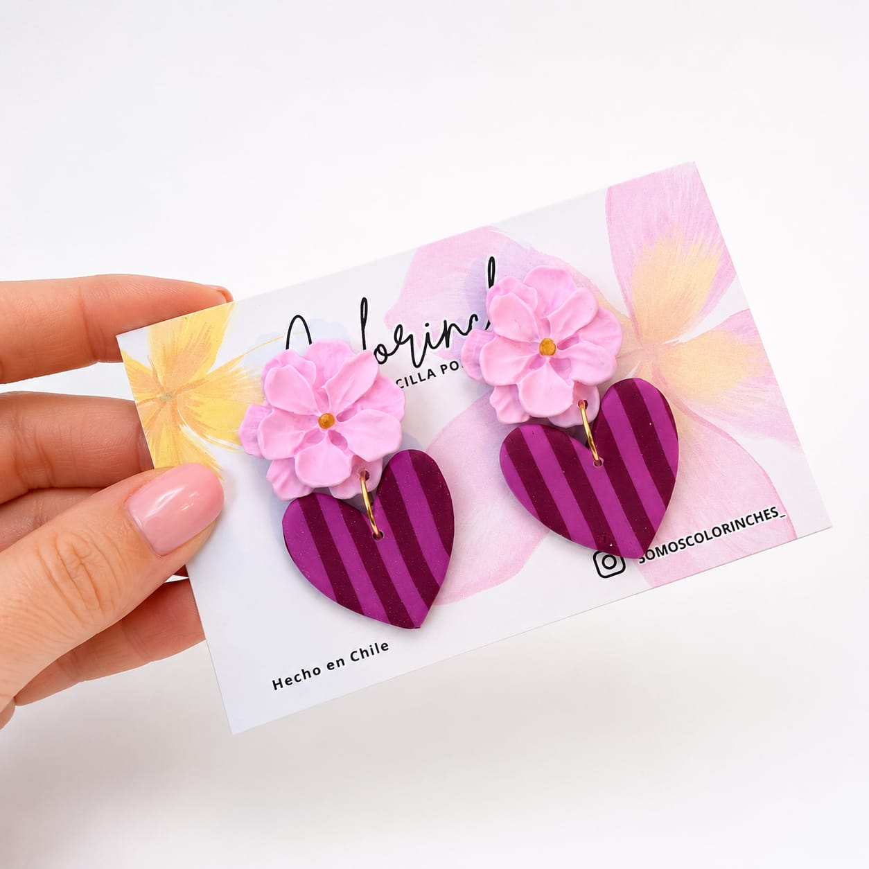 Aros Milagritos 1 - aros de arcilla polimérica hechos a mano