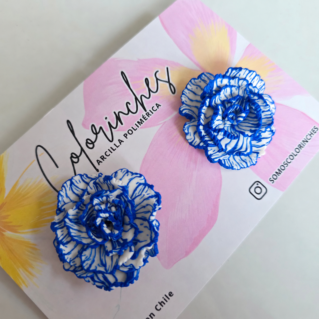 Clavel azul/blanco