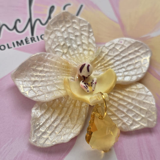 Orquídea perlada - amarilla