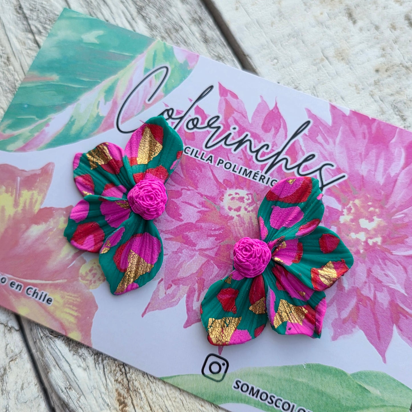 Floripondia M verde/fucsia